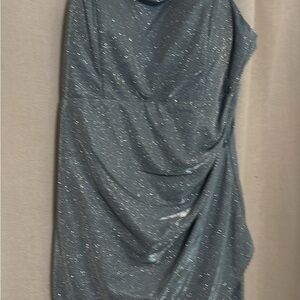 Elegant Blue Glitter Dress